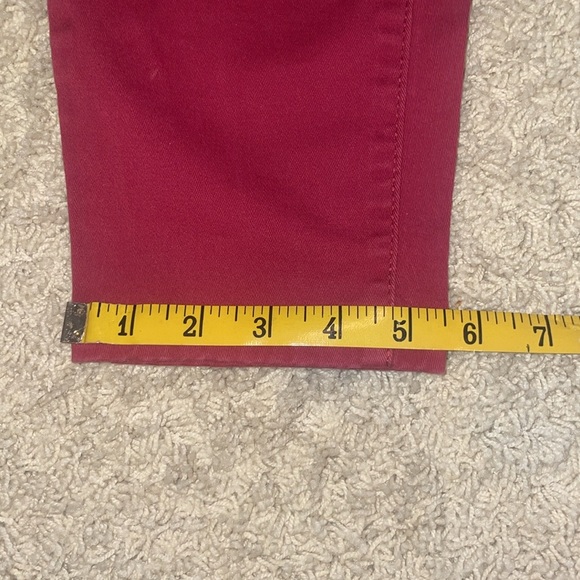 Nine West Cigarette Skinny Jeans Burgundy Red Cranberry Ankle Denim Sz 10 - Picture 11 of 12